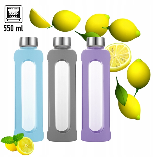 Изображение BUTELKA SZKLANA 9024 550 ML SZARY
