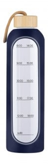 Picture of Butelka szklana KiCA Hydro Glass 1000 ml - granatowa
