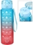 Attēls no Butelka wody EDM Niebieski Czerwony Palony 1 L 8 x 8 x 26 cm Sportowa