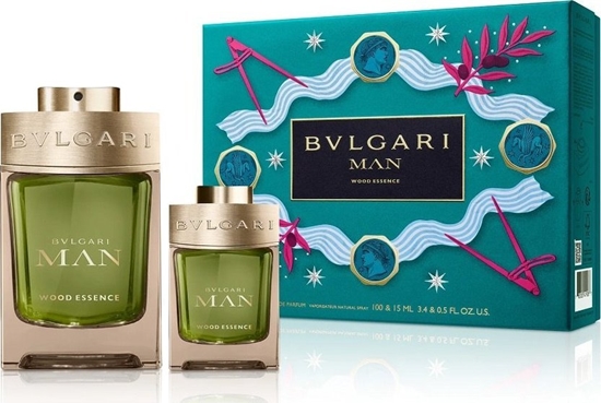 Picture of Bvlgari Set Bvlgari: Wood Essence, Eau De Parfum, For Men, 15 ml *Miniature + Wood Essence, Eau De Parfum, For Men, 100 ml For Men
