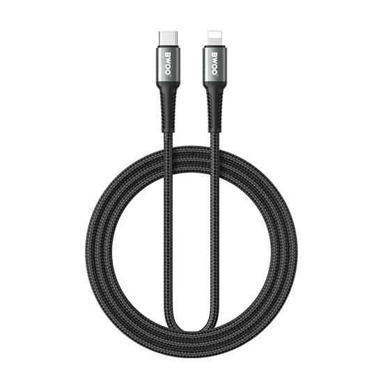 Picture of BWOO Braided Cable USB-C - Lightning 3m 30W black