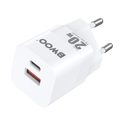 Picture of BWOO mini wall charger 20W 2 x USB-C + USB-A CDA15