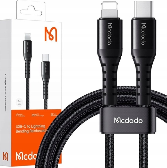 Picture of Cable USB-C to lightning Mcdodo CA-5630  36W  0.2m (black)