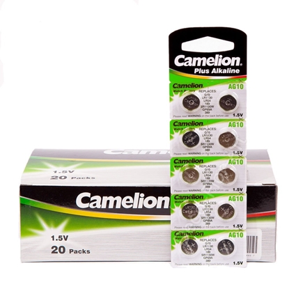 Picture of Camelion AG10 / LR54 / SR1130W / 189 / GP89A / 389 / Alkaline 1.5V Batteries (10pcs)
