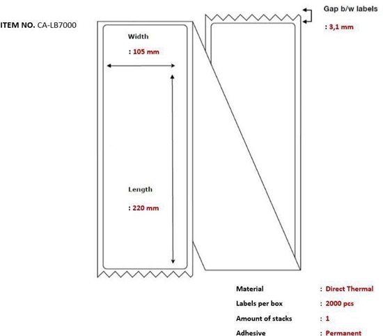 Изображение Capture CA-LB7000 etykiet do nadruku