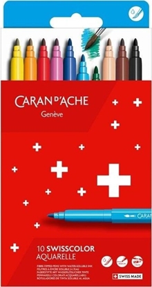 Picture of Caran d`Arche Flamastry akwarelowe CARAN D'ACHE Swisscolor, 10 szt., mix kolorów