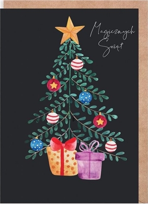 Attēls no Cardie Kartka Boe Narodzenie Choinka czarna, eko K131