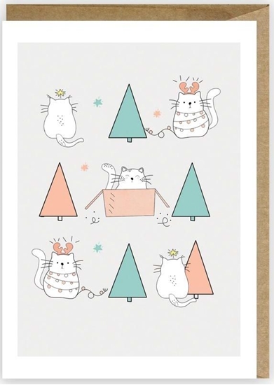 Изображение Cardie Kartka Boe Narodzenie Koty, eko koperta K066