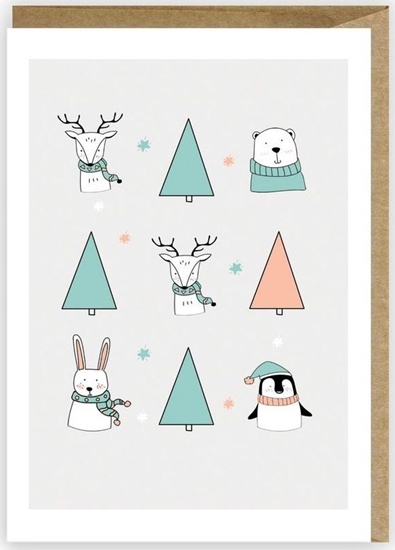 Picture of Cardie Kartka Boe Narodzenie Zimowe zwierzaki, eko K067