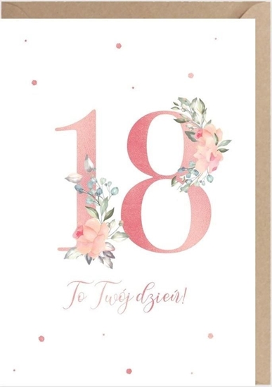 Picture of Cardie Kartka urodzinowa 18, eko koperta K098