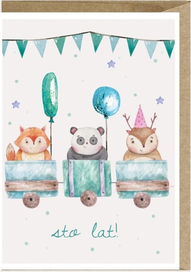 Picture of Cardie Kartka urodzinowa Roczek Zwierzaki K116