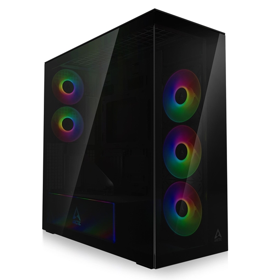 Изображение Case|ARCTIC|Xtender VG (Black)|Case product features Transparent panel|Not included|Colour Black|ACPCC00016A