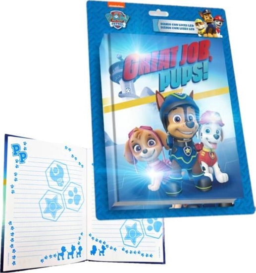 Picture of Cass film Notatnik ze wiatekami LED, Niebieski, Psi Patrol