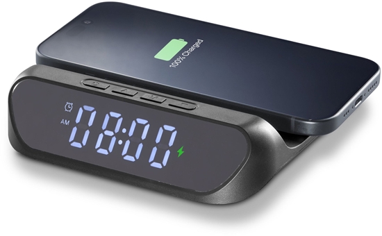 Picture of Cellularline Wireless Clock Charger Black