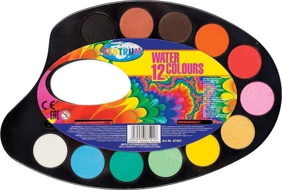 Изображение Centrum Farby akwarelowe 12 kolorów 30mm