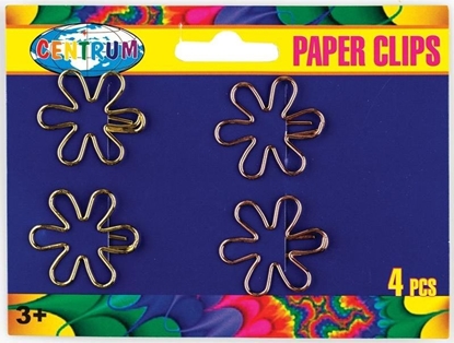 Attēls no Centrum Spinacze biurowe Flower 25x29mm 4szt (379806)