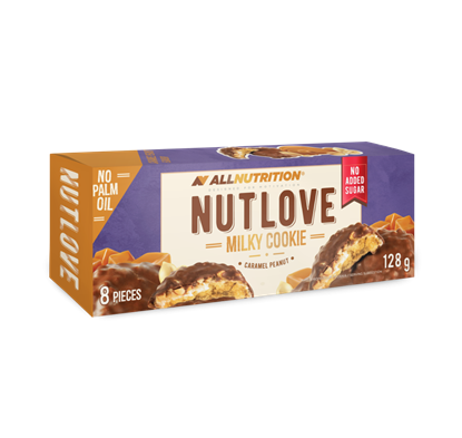 Picture of Cepumi NUTLOVE Milky, ar karameļu zemesriekstiem, bez cukura, 128g