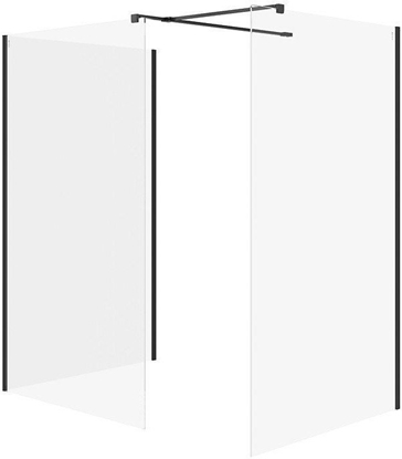 Picture of Cersanit (kabiny walk-in) SET B811: Kabina walk-in MILLE czarny 90x90x90x200 (S601-198)