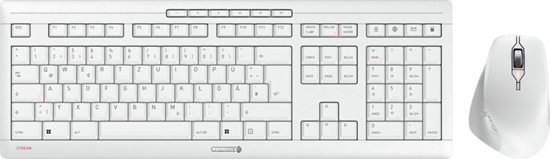 Picture of Cherry JD-8550DE-0 tastatūra Pele iekļauta Mājas/Biroja RF Bezvadu QWERTZ Vācu Balts