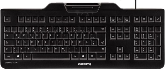 Изображение Cherry KC 1000 SC tastatūra USB QWERTZ Swiss Melns