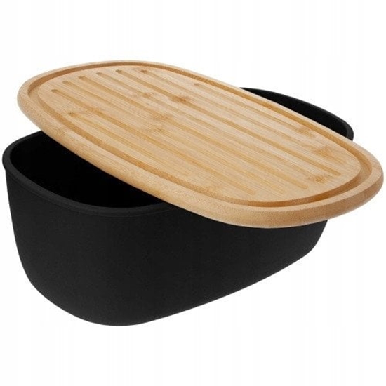 Picture of CHLEBAK STALOWY MAY Z DESK DO KROJENIA PIECZYWA OWALNY CZARNY BRUNBESTE BB-2768
