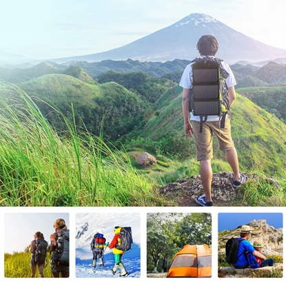 Изображение Choetech Choetech SC001 solar foldable charger 19W 2x USB-A - black