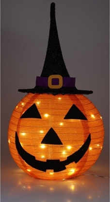 Изображение Christmas decoration DYNIA DEKORACYJNA Z KAPELUSZEM 68CM HALLOWEEN 30LED