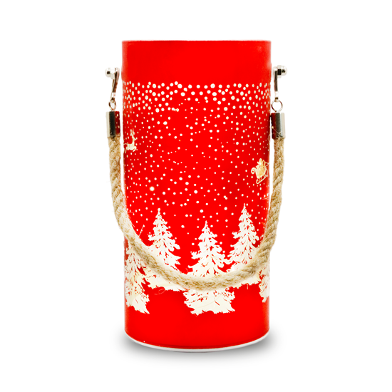 Picture of Christmas glass Lantern FCL-10 red-gold L Forever 