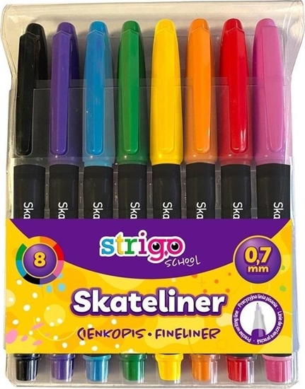 Изображение Cienkopisy Skateliner 0,7mm 8szt STRIGO