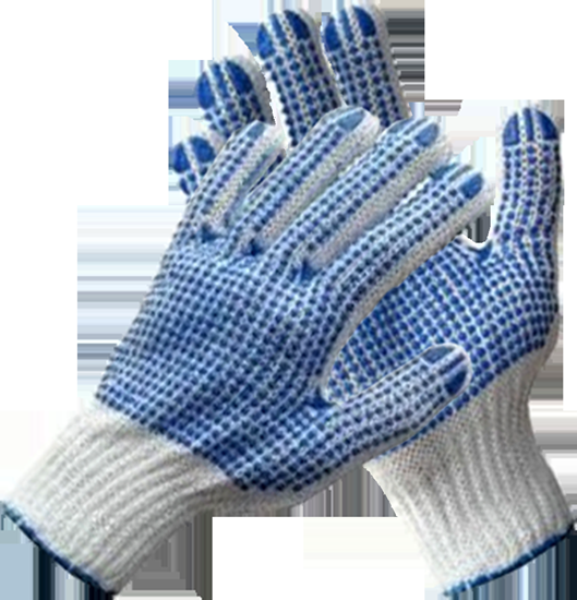 Изображение Cimdi adīti ar PVH punktējumu (divpus.) 10.izm