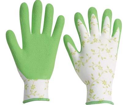 Изображение Cimdi dārza poliester ar zaļu lateksa pārkl. 8.izm