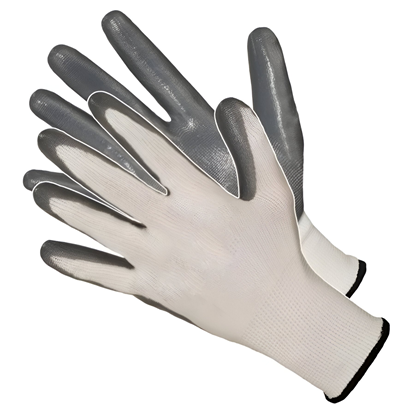Изображение Cimdi poliester ar nitrila pārkl.  9.izm pelēkas