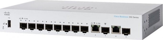 Изображение Cisco switch CBS350-8S-E-2G-EU, 8xGbE SFP, 2xGbE RJ45/SFP (CBS3508SE2GEURF)