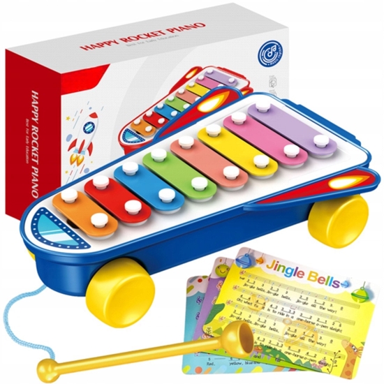 Picture of CymbaÅki Rakieta Kosmiczna dla dzieci Granatowa