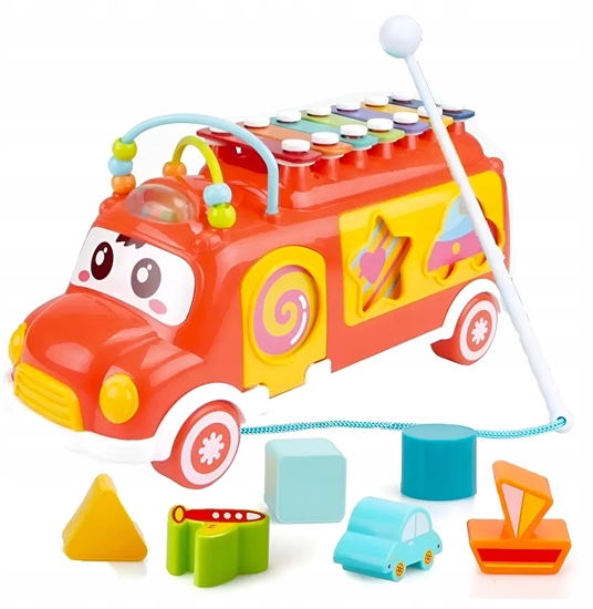 Picture of CymbaÅki sorter konik samochodzik muzyczny dla dzieci czerwony