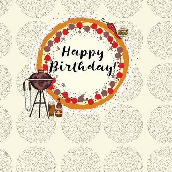 Picture of Clear Creation Karnet kwadrat CL0212 Urodziny Grill