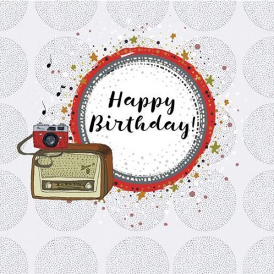 Picture of Clear Creation Karnet kwadrat CL0216 Urodziny radio