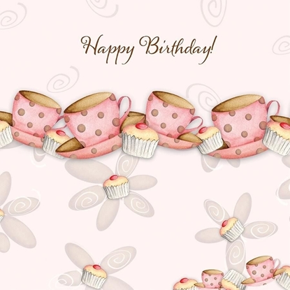 Picture of Clear Creation Karnet Swarovski - kwadrat. Urodziny, Filianki