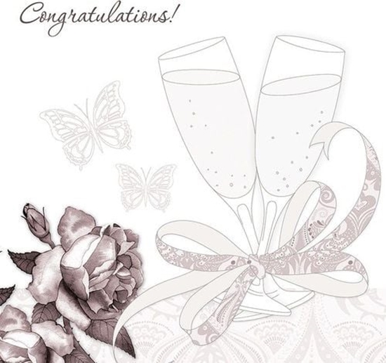 Picture of Clear Creation Karnet Swarovski kwadrat CL0106 lub kieliszki