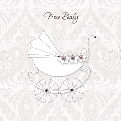 Attēls no Clear Creation Karnet Swarovski kwadrat CL0108 Narodziny wózek