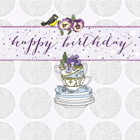 Picture of Clear Creation Karnet Swarovski kwadrat CL0201 Urodziny kosz