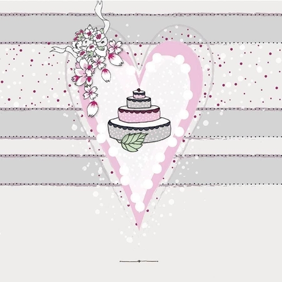 Picture of Clear Creation Karnet Swarovski kwadrat CL0225 lub tort w sercu