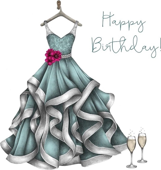 Picture of Clear Creation Karnet Swarovski kwadrat CL0301 Urodziny sukienka