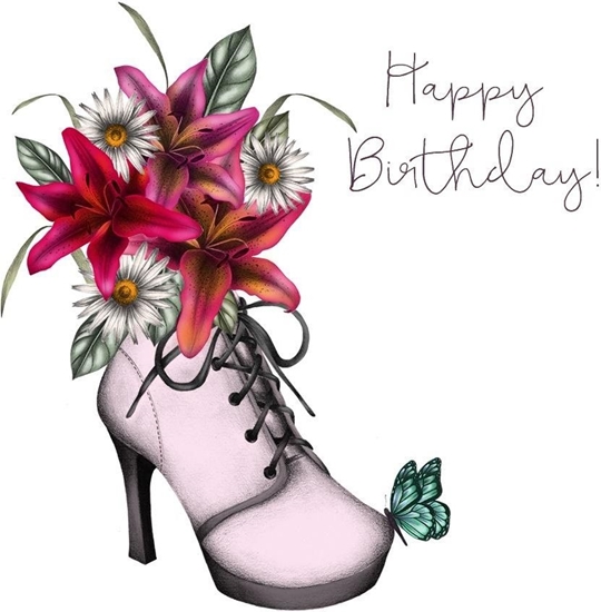 Picture of Clear Creation Karnet Swarovski kwadrat CL0310 Urodziny but