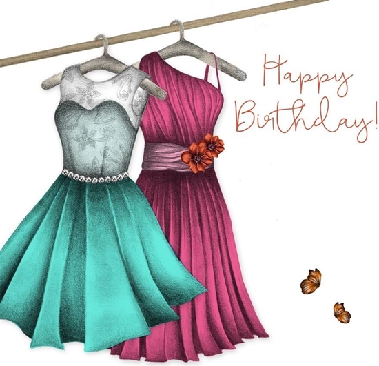 Picture of Clear Creation Karnet Swarovski kwadrat CL0315 Urodziny sukienki