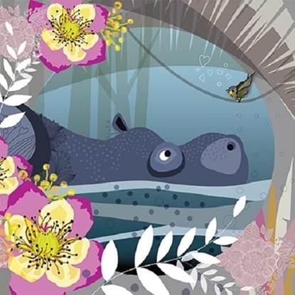 Attēls no Clear Creation Karnet Swarovski kwadrat CL0719 Hipopotam