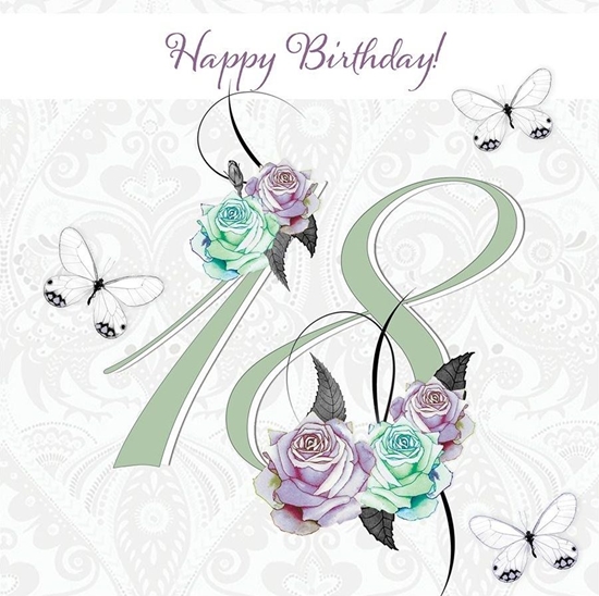 Picture of Clear Creation Karnet Swarovski kwadrat CL1618 Urodziny 18