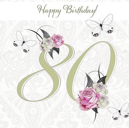 Attēls no Clear Creation Karnet Swarovski kwadrat CL1680 Urodziny 80