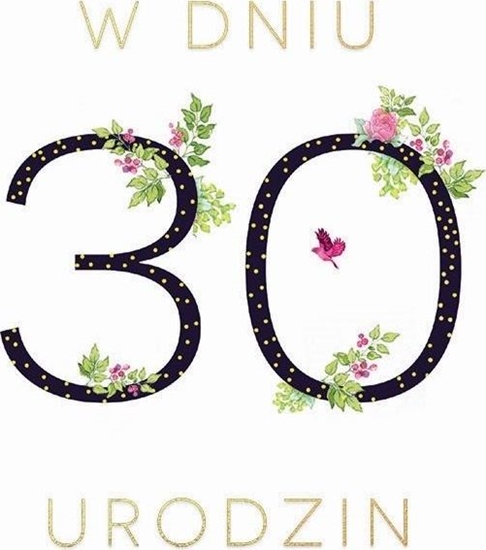 Picture of Clear Creation Karnet Swarovski kwadrat CL1830_PO Urodziny 30