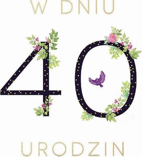 Picture of Clear Creation Karnet Swarovski kwadrat CL1840_PO Urodziny 40